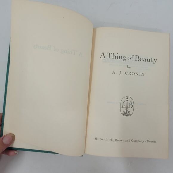 A Thing Of Beauty 1956‎ Vintage Hardcover Novel by A.J. Cronin Classic Book - Picture 6 of 9